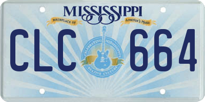 MS license plate CLC664
