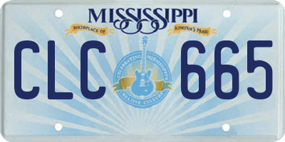 MS license plate CLC665