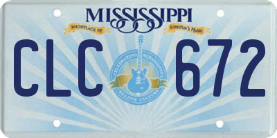 MS license plate CLC672
