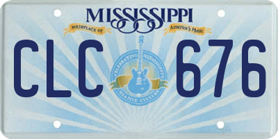MS license plate CLC676