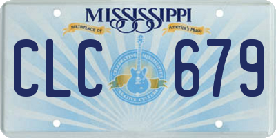 MS license plate CLC679