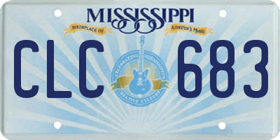 MS license plate CLC683