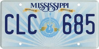 MS license plate CLC685
