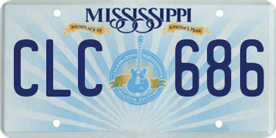 MS license plate CLC686