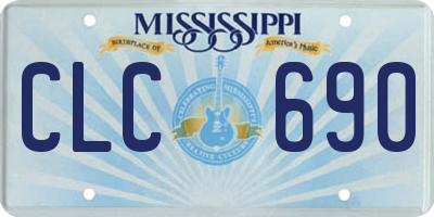MS license plate CLC690