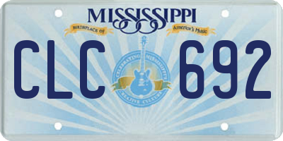 MS license plate CLC692