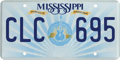 MS license plate CLC695