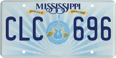 MS license plate CLC696