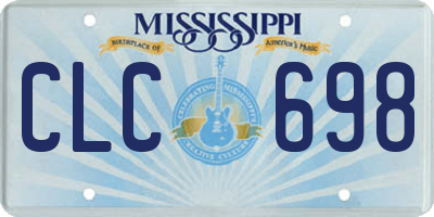 MS license plate CLC698