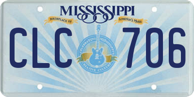 MS license plate CLC706