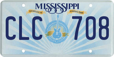 MS license plate CLC708
