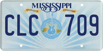 MS license plate CLC709