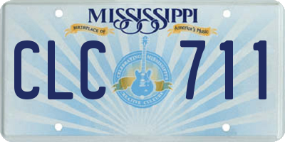 MS license plate CLC711