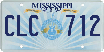 MS license plate CLC712