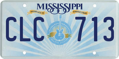 MS license plate CLC713