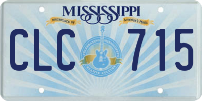 MS license plate CLC715