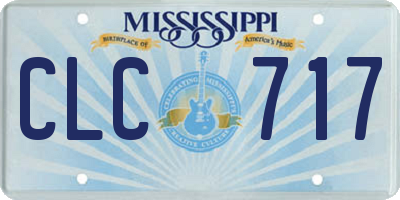 MS license plate CLC717