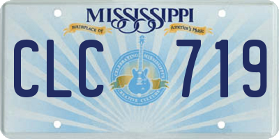 MS license plate CLC719