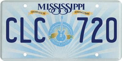 MS license plate CLC720