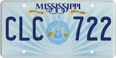 MS license plate CLC722