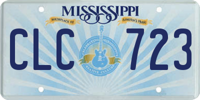 MS license plate CLC723