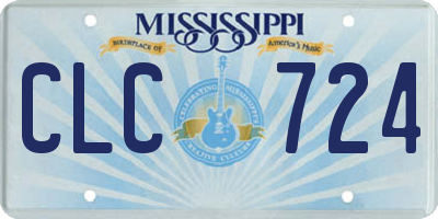MS license plate CLC724