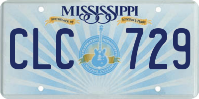 MS license plate CLC729