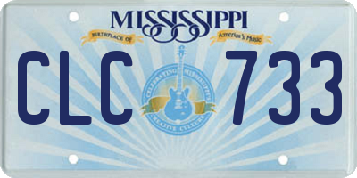 MS license plate CLC733