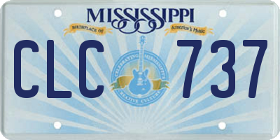 MS license plate CLC737