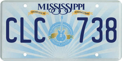 MS license plate CLC738