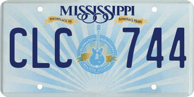 MS license plate CLC744