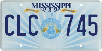 MS license plate CLC745
