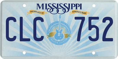 MS license plate CLC752