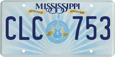 MS license plate CLC753