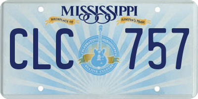 MS license plate CLC757