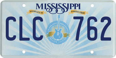 MS license plate CLC762