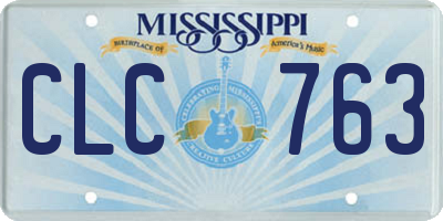 MS license plate CLC763
