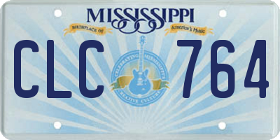 MS license plate CLC764