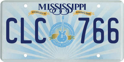 MS license plate CLC766