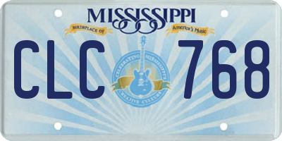 MS license plate CLC768