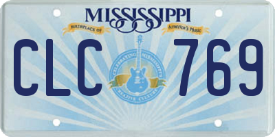 MS license plate CLC769