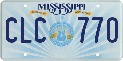 MS license plate CLC770