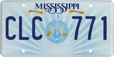 MS license plate CLC771