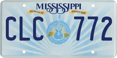 MS license plate CLC772