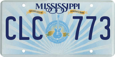 MS license plate CLC773