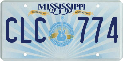 MS license plate CLC774