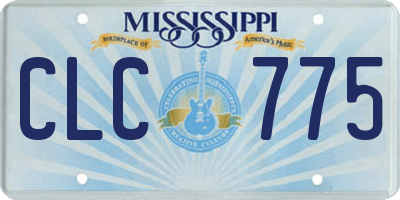 MS license plate CLC775