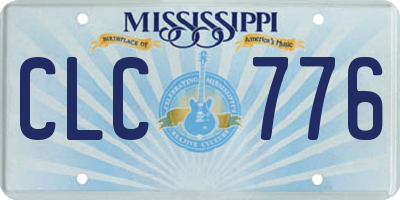 MS license plate CLC776