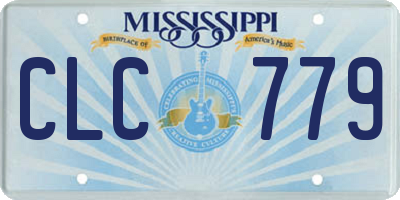 MS license plate CLC779