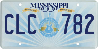 MS license plate CLC782